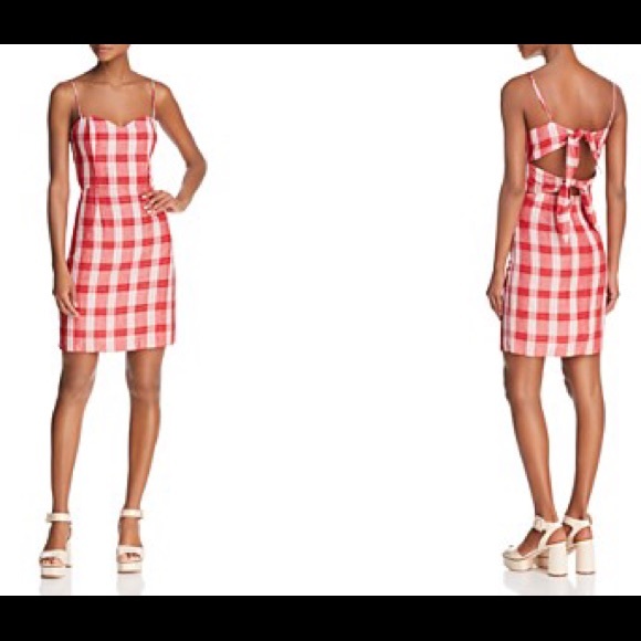 tartan bardot dress